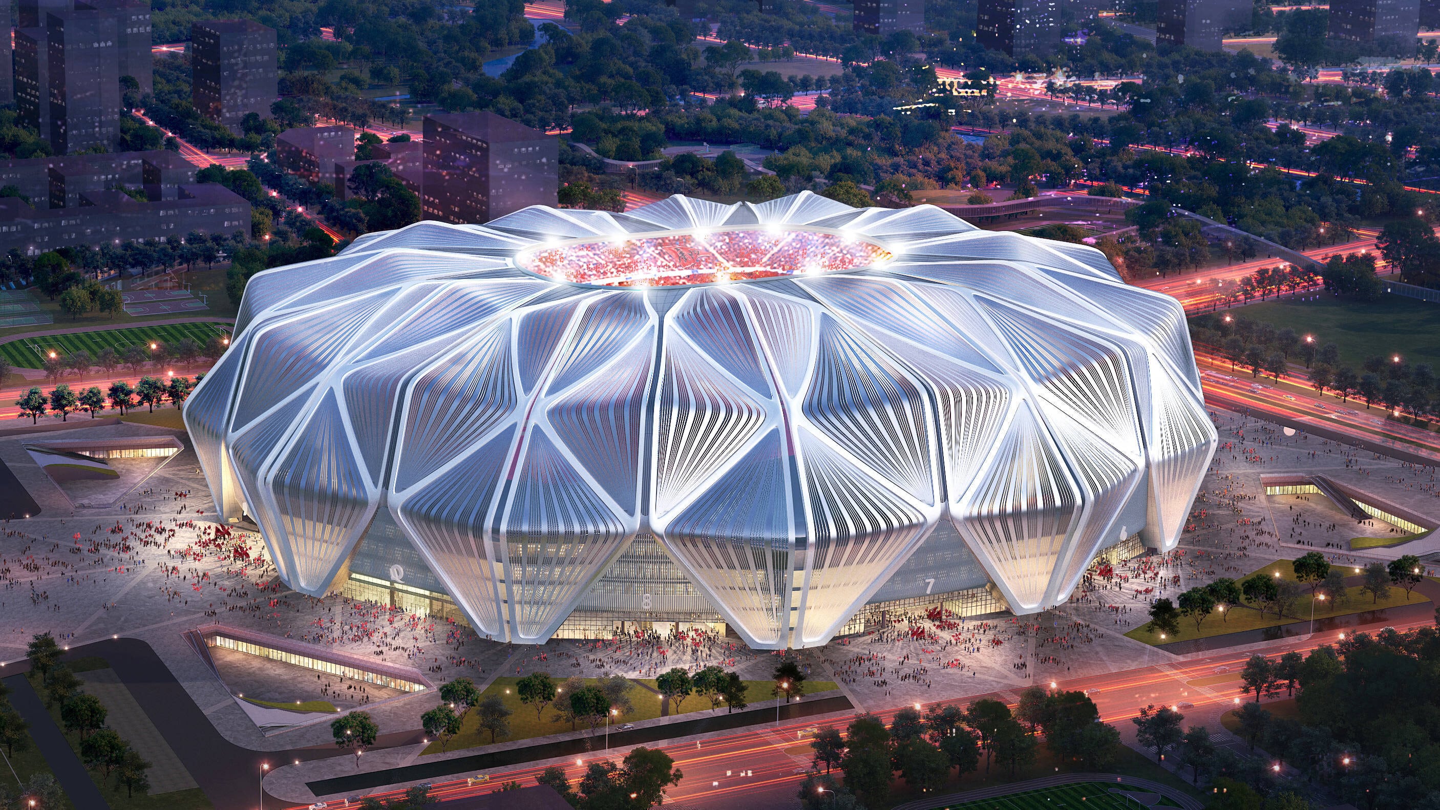 Evergrande Guangzhou Football Stadium – építész: Gensler